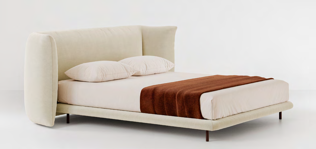 Bolzan Milo Bed — representative catalogue photograph; finish and upholstery may differ