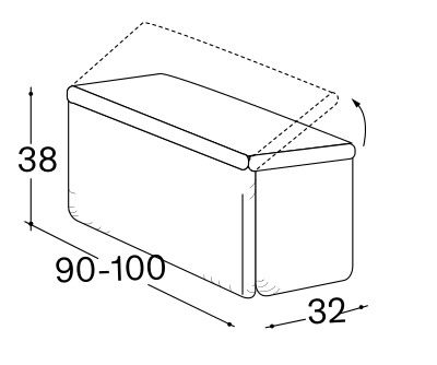 Bolzan Pandora Pouf — manufacturer image or catalogue diagram