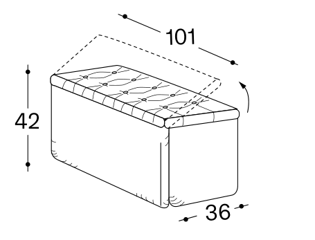 Bolzan Rennes Pouf — manufacturer image or catalogue diagram