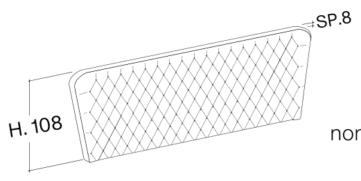 Bolzan Selene Big Headboard — manufacturer image or catalogue diagram