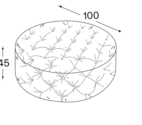 Bolzan Selene Pouf — manufacturer image or catalogue diagram