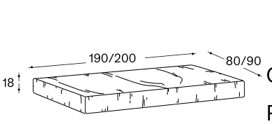 Bolzan Sofa Bed Programme Mattress — manufacturer image or catalogue diagram