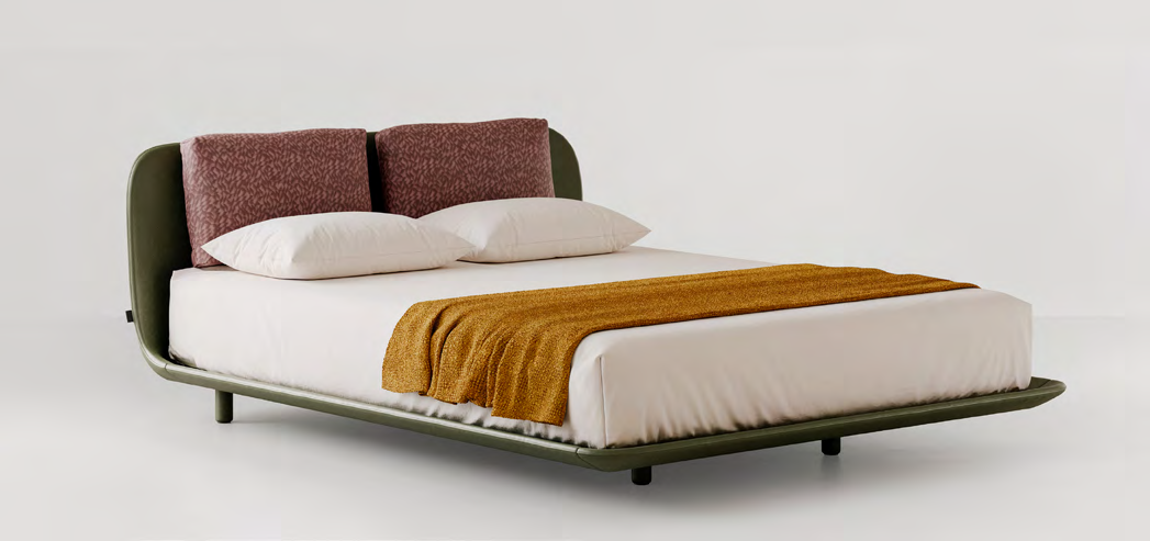 Bolzan Tata Bed — representative catalogue photograph; finish and upholstery may differ
