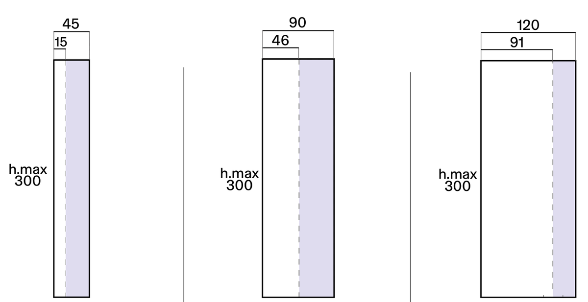 Bolzan Wall System Fabric Panel sp.4.5 — manufacturer image or catalogue diagram