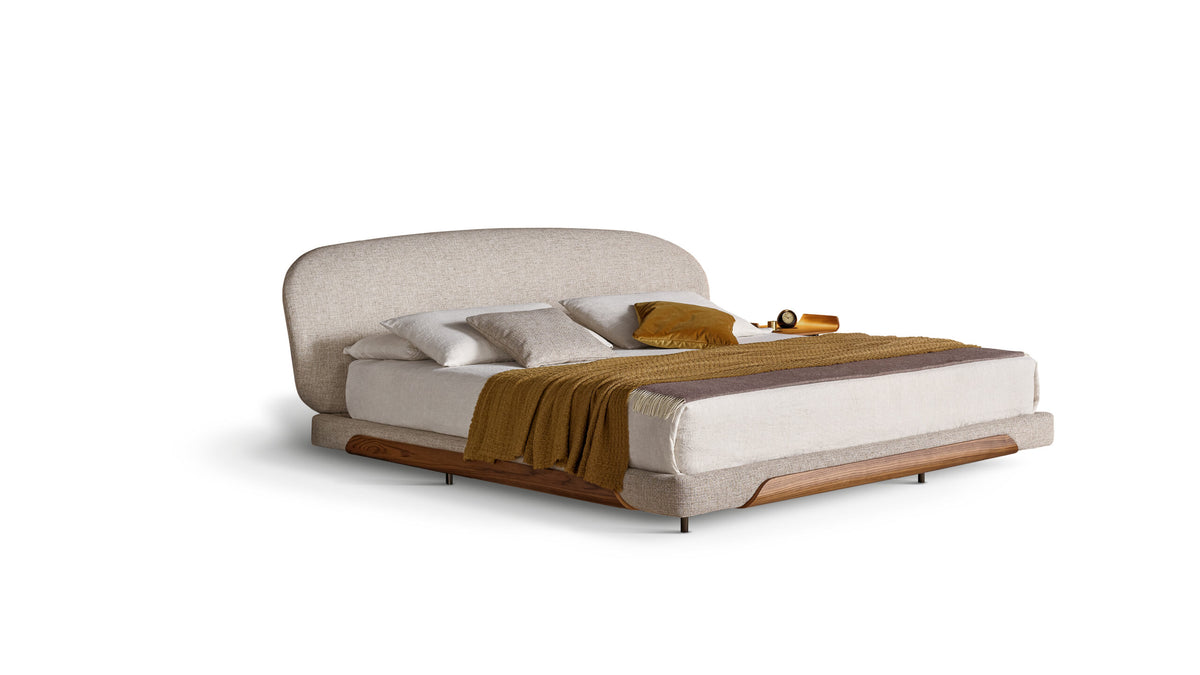 Bonaldo Olos bed — manufacturer photograph, illustrative finish