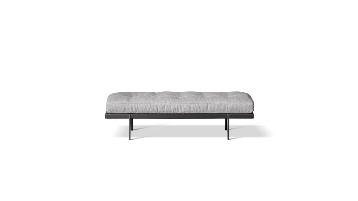 Bonaldo James bench — manufacturer photograph, illustrative finish