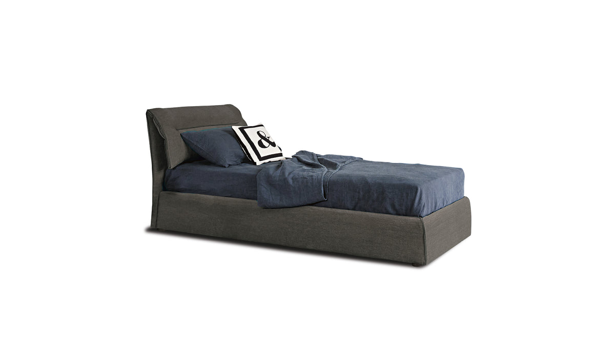 Bonaldo Campo single bed — manufacturer photograph, illustrative finish