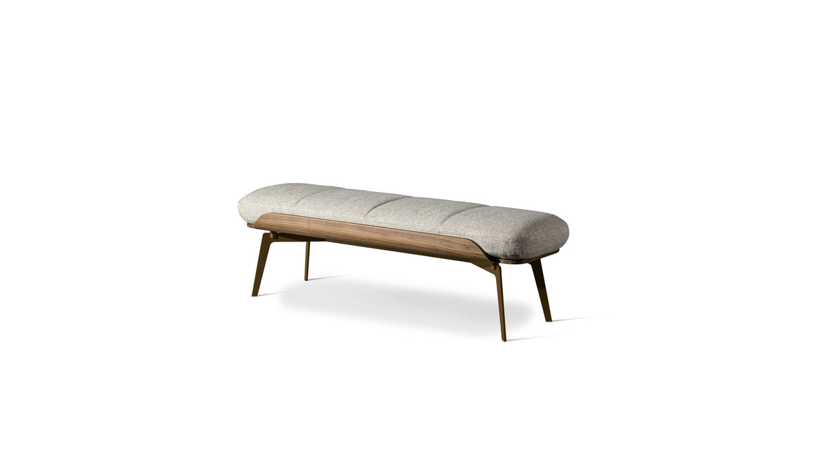 Bonaldo Olos bench — manufacturer photograph, illustrative finish