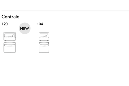 Bonaldo Belloalto — Central Sofa Module — manufacturer component/size drawing