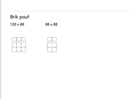Bonaldo Brik — Pouf — manufacturer component/size drawing