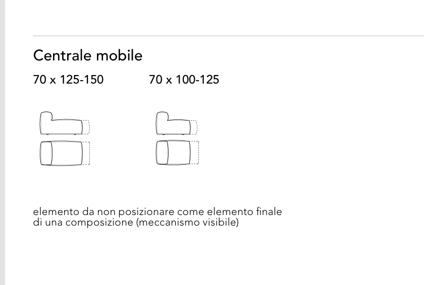 Bonaldo Peanut B. - Peanut B.X. — Centrale mobile — manufacturer component/size drawing