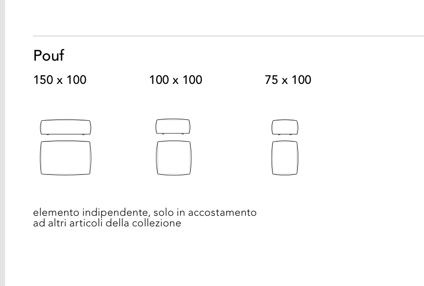 Bonaldo Peanut B. - Peanut B.X. — Pouf — manufacturer component/size drawing