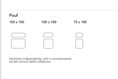 Bonaldo Peanut B. - Peanut B.X. — Pouf — manufacturer component/size drawing