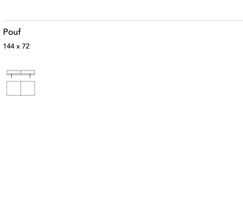 Bonaldo Phil — Pouf — manufacturer component/size drawing