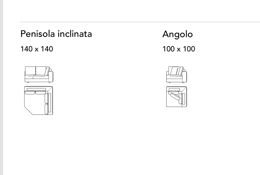 Bonaldo Superhiro — Penisola inclinata Angolo — manufacturer component/size drawing