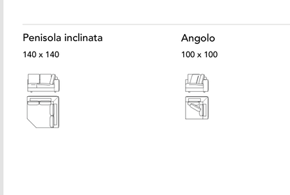 Bonaldo Superhiro — Penisola inclinata Angolo — manufacturer component/size drawing
