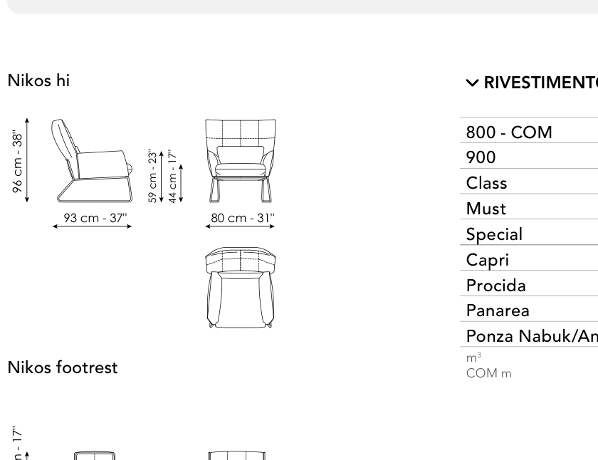 Bonaldo Nikos Hi — Pouf — manufacturer component/size drawing