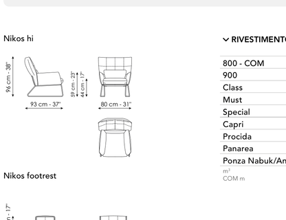 Bonaldo Nikos Hi — Pouf — manufacturer component/size drawing