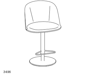 Bontempi Agatha Barstool — manufacturer catalogue drawings with article references