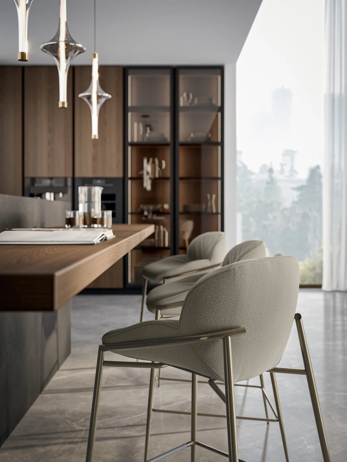 Bontempi Amelie Barstool — manufacturer photograph; AMELIE_34.67_M328_TESU003_2