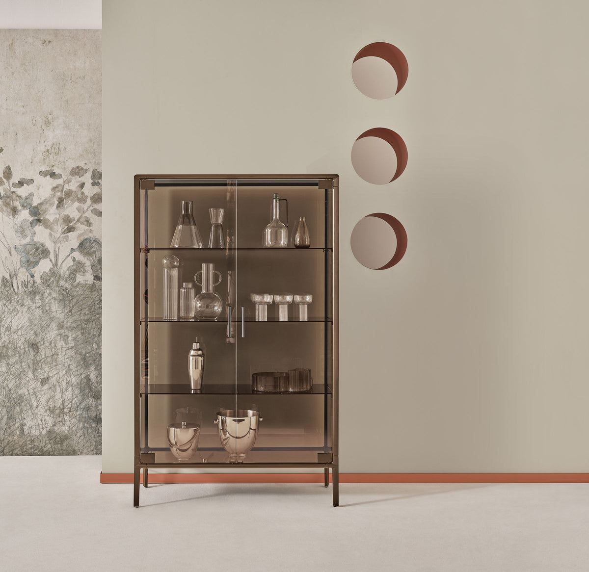 Bontempi Audrey Glass Display Cabinet — manufacturer photograph; Audrey