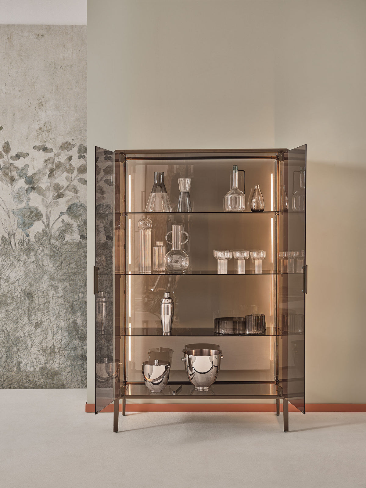 Bontempi Audrey Glass Display Cabinet — manufacturer photograph; Audrey 2
