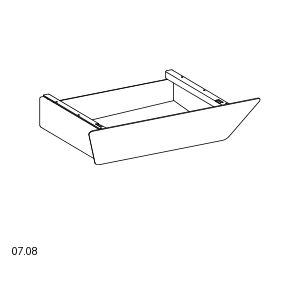 Bontempi Bach Console Drawer — manufacturer catalogue drawings with article references