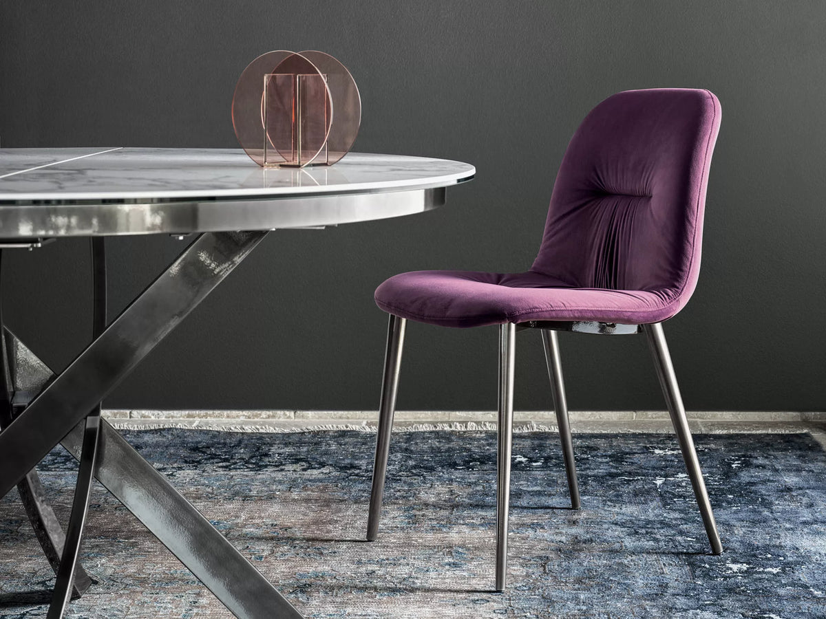 Bontempi Barone Dining Table — manufacturer photograph; BARONE_52-86M326_CM003A_CHANTAL_34-72M326_TVT09-3