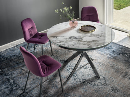 Bontempi Barone Dining Table — manufacturer photograph; BARONE_52-86M326_CM003A_CHANTAL_34-72M326_TVT09
