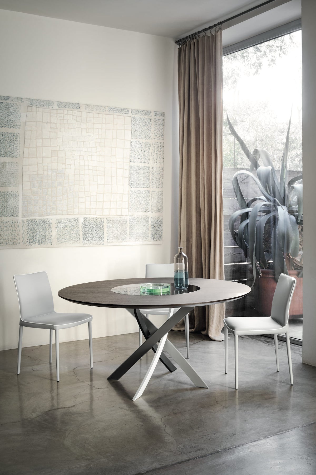 Bontempi Barone Ring Dining Table — manufacturer photograph; BARONE_20-74MC01_L002_C158_NATA_40-14TR516 (2)