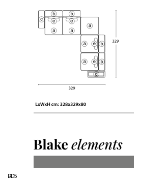 Bontempi Blake Sofa Compositions — manufacturer sofa composition drawings