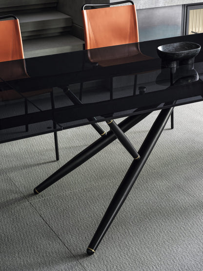 Bontempi Bridge Dining Table — manufacturer photograph; BRIDGE_53-46M055_M325_C158_SHAPE_34-86M055_Q504_CIRCLE_56-33M028_PC002
