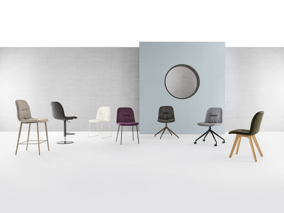 Bontempi Chantal Barstool — manufacturer photograph; CHANTAL_34-79_M312_TKF02_34-78_M326_TN007_34-73_M306_TR505_34-72_M326_TVT09
