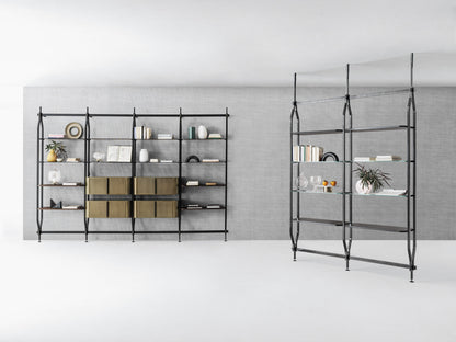 Bontempi Charlotte Shelf — manufacturer photograph; CHARLOTTE_16-63_M055_M328_RIPIANI_16-76_M055_C157_16-78_M055_L002_16-79_M328_CHARLOTTE_16-69_M326_RIPIANI_16-76_M326_C157_16-77_M326_L087 (2)