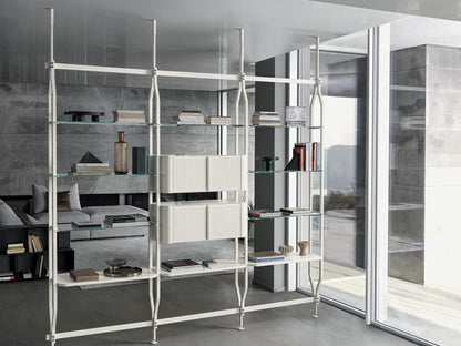 Bontempi Charlotte Shelf — manufacturer photograph; CHARLOTTE_16-70M306_M325_RIPIANI_16-76M306_C157_16-77M306_L079_CONTENITORI16-79M306-3