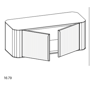 Bontempi Charlotte Storage Unit — manufacturer catalogue drawings with article references