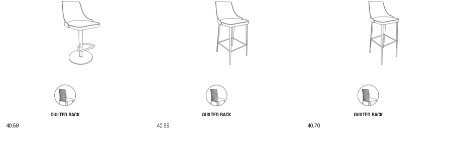 Bontempi Clara Barstool — manufacturer catalogue drawings with article references