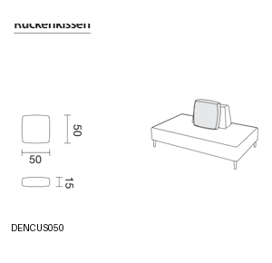 Bontempi Denver Sofa Cushion — manufacturer catalogue drawings with article references