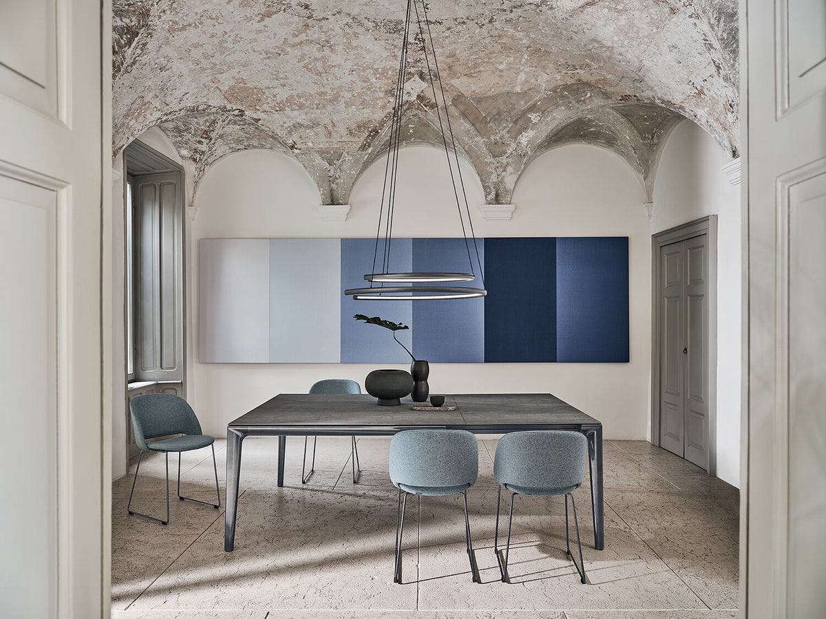 Bontempi Duke Dining Table — manufacturer photograph; DUKE_53-69_M326_CR006A_POLO_34-66R_M326_TL010