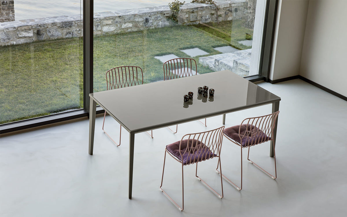 Bontempi Echo Dining Table — manufacturer photograph; ECHO_20-78M312_C193_FREAK_34-02M317_FREAK_CUSCINO_34-02CUSTLU07-2