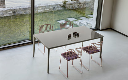 Bontempi Echo Dining Table — manufacturer photograph; ECHO_20-78M312_C193_FREAK_34-02M317_FREAK_CUSCINO_34-02CUSTLU07-2