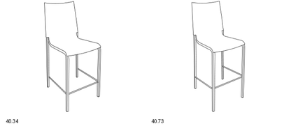 Bontempi Eva Barstool — manufacturer catalogue drawings with article references
