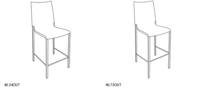 Bontempi Eva Outdoor Barstool — manufacturer catalogue drawings with article references