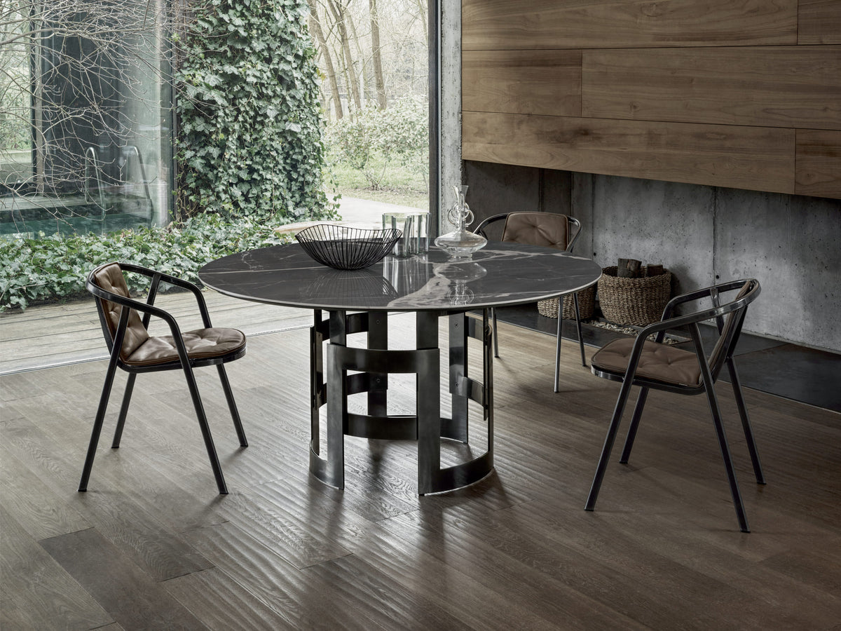 Bontempi Imperial Dining Table — manufacturer photograph; IMPERIAL_52-60M326_M326_CM006A_INES_34-55M326_INES_CUSCINO_34-55CUSPR14