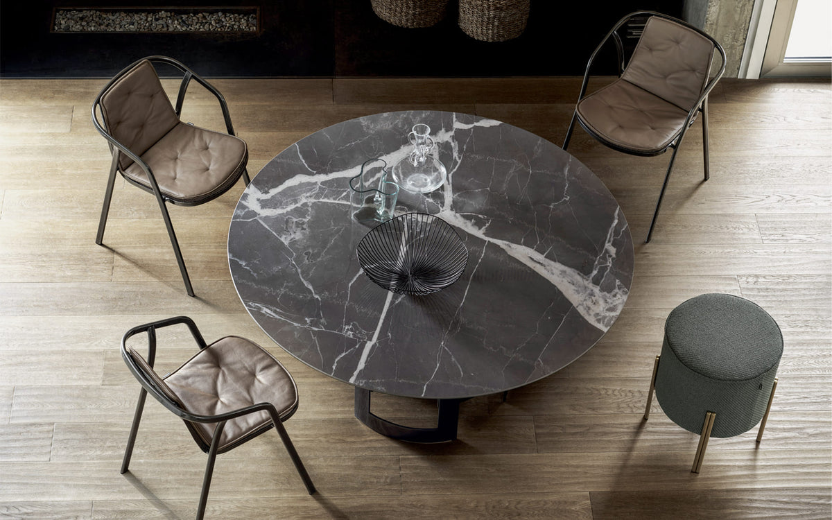 Bontempi Imperial Dining Table — manufacturer photograph; IMPERIAL_52-60M326_M326_CM006A_INES_34-55M326_INES-CUSCINO_34-55CUSPR14_PUFFOSO_PFF000101M325_TKC05