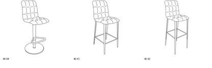 Bontempi Kuga Barstool — manufacturer catalogue drawings with article references