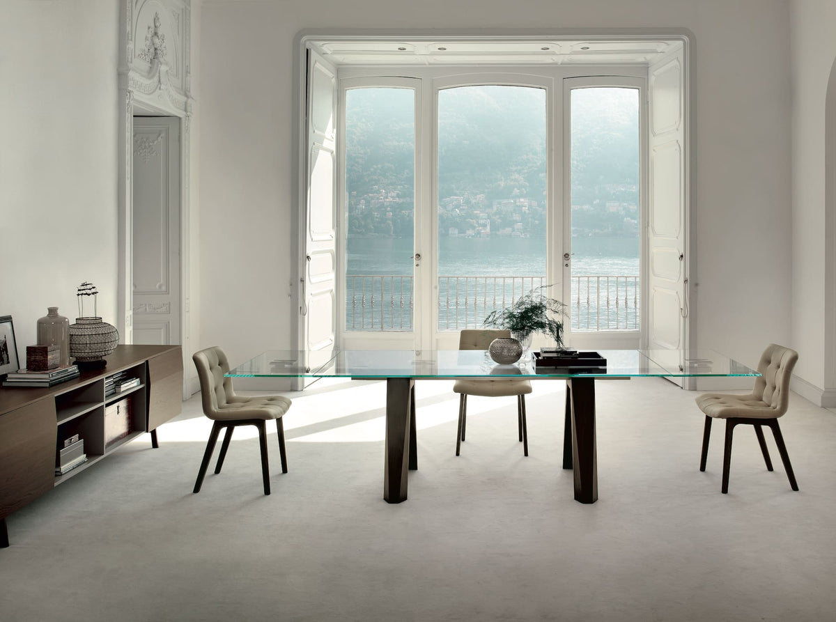 Bontempi Kuga Dining Chair — manufacturer photograph; ARON_20-05L002_C157_KUGA_40-37L002_TR518_AMSTERDAM_15-12L002_L084_M307 (1)
