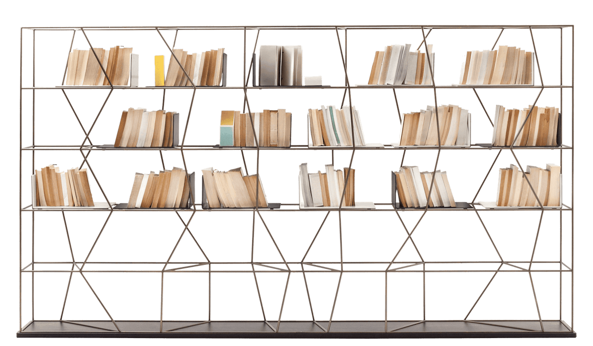 Bontempi Lexington Bookcase Component — manufacturer photograph; LEXINGTON_16-58-M328&LEXINGTON_16-21-Q440_Q435&LEXINGTON_16-20CM003&LEXINGTON_16-59-L090-2