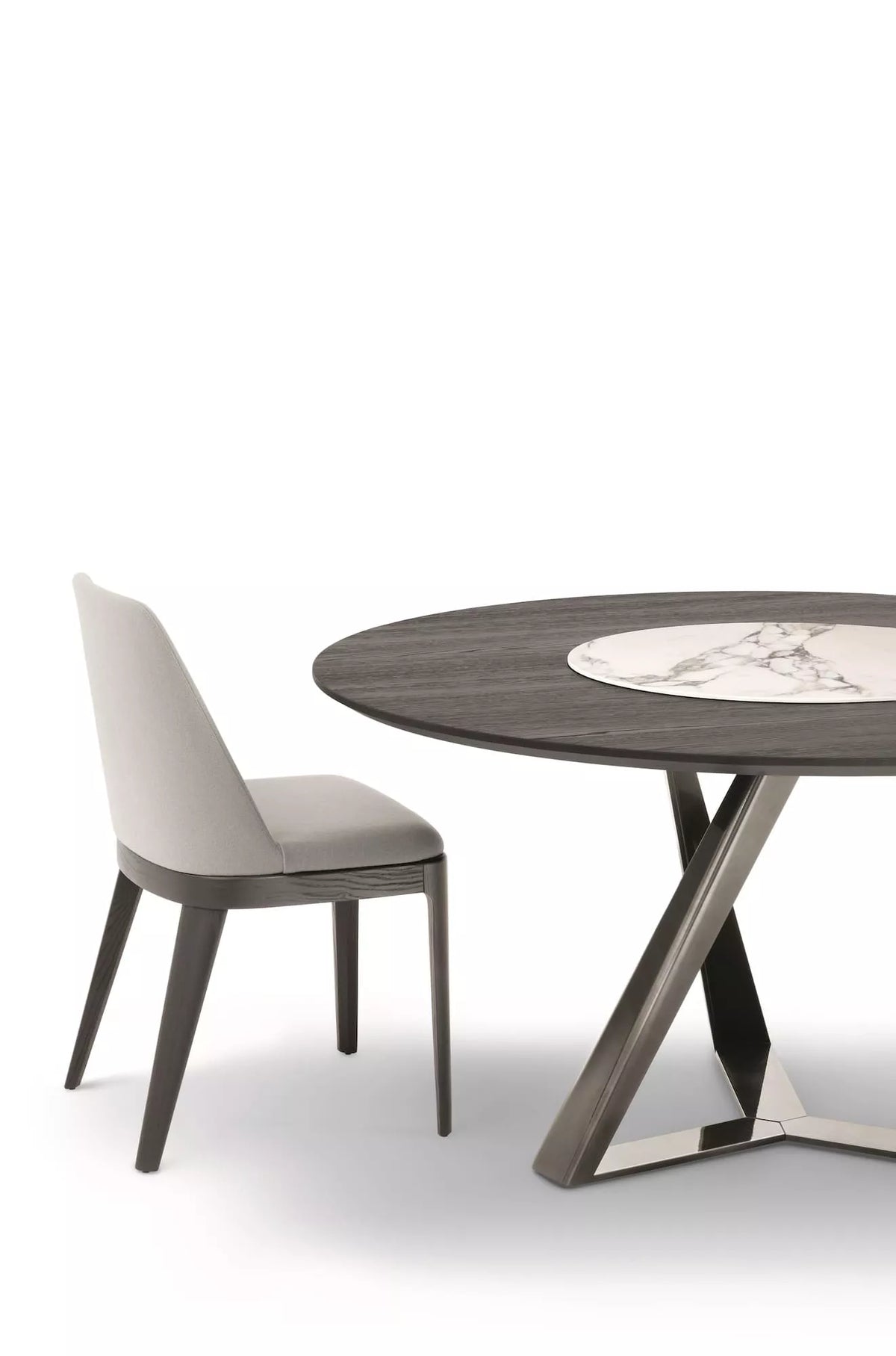 Bontempi Millennium Ring Dining Table — manufacturer photograph; MILLENNIUM_20-91M326_L038_CM003&MARGOT_40-65L110_PR08