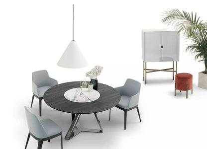 Bontempi Millennium Ring Dining Table — manufacturer photograph; MILLENNIUM_20-91M326_L038_CM003_MARGOT_40-65_40-45L110_PR08_PUFFOSO_PFF000101M328_M327_C166_STREGA_56-05TEN05